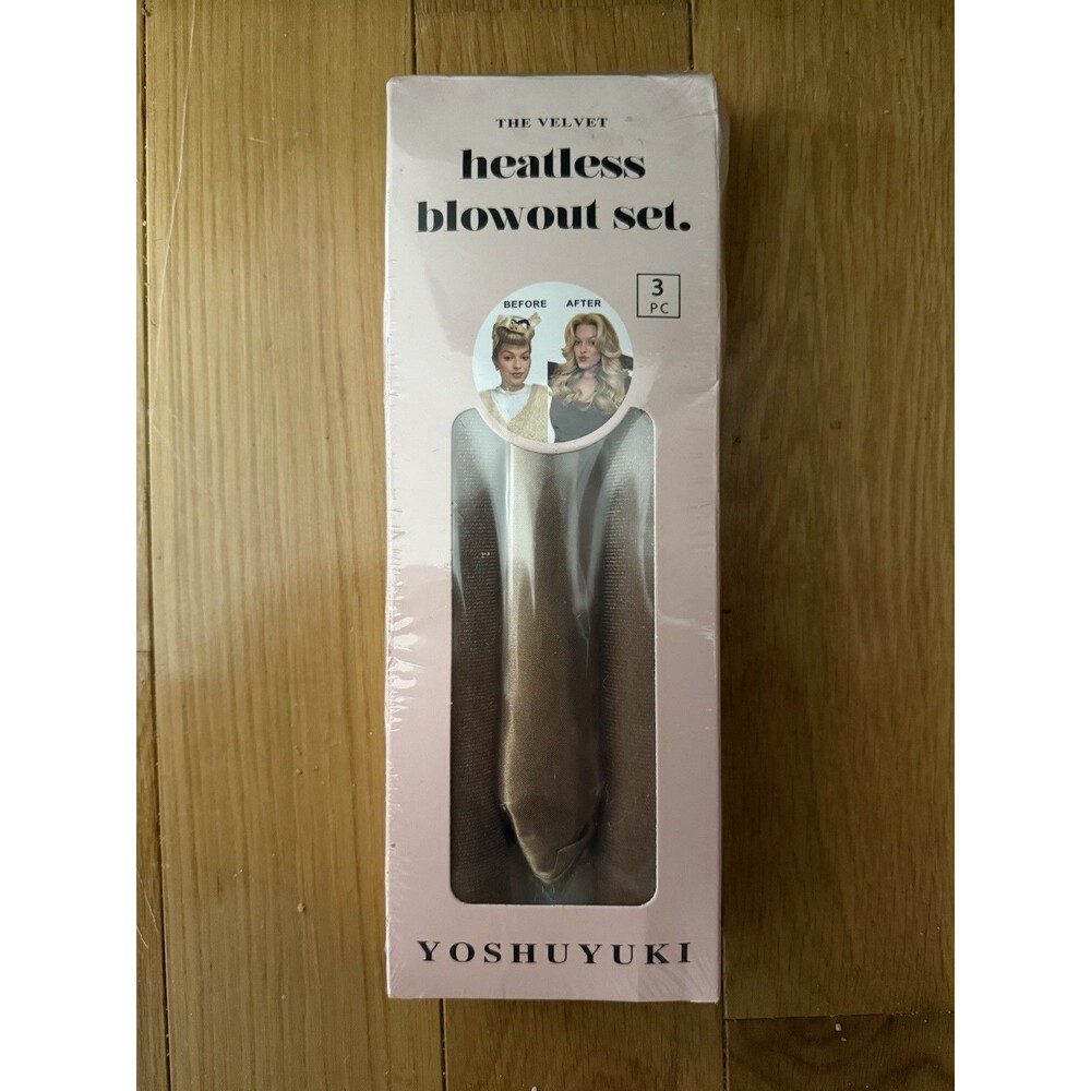 YOSHUYUKI Velvet Heatless Blowout Set 4 PC Hair Curlers In Cream Stronger Hair